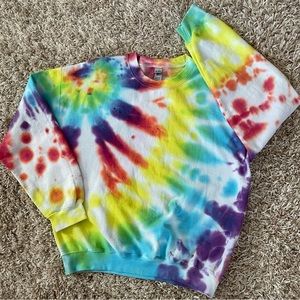 🧺$3 Bundle Item - Tie Dye Sweatshirt - handmade - unisex Large